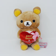 2007 Rilakkuma with Red Heart Plush - Sweet & Happy Day Valentine's - San-X
