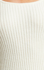 Nina knitted Maxi Dress - Scoop Neck Knitted Maxi Dress in Beige
